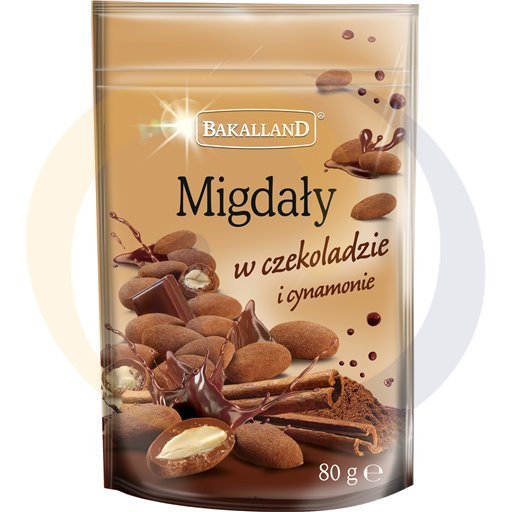 Bakalland Draże Migdały w czekola.i cynamonie 80g/18szt  kod:5900749000406