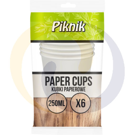 4102 KUBKI PAPIEROWE 250ML A`6 DO GORĄCEGO