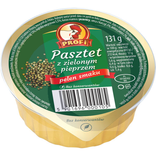 Große Dosenpastete mit grünem Pfeffer 131g/24 Stück Profi