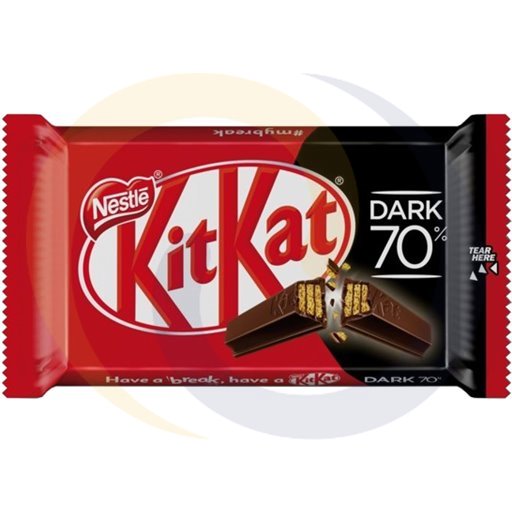 Nestle - słodycze, kawy Baton KitKat 4paluszki dark 70% 41,5g/24szt Nestle kod:7613036917308