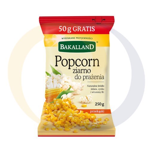 Bakalland Popcorn ziarno 250g/12szt  kod:5900749021111