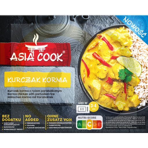 Kurczak Asia korma z ryżem 400g/5szt U Jędrusia