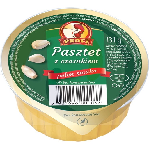 Große Dosenpastete mit Knoblauch 131g/24 Stk