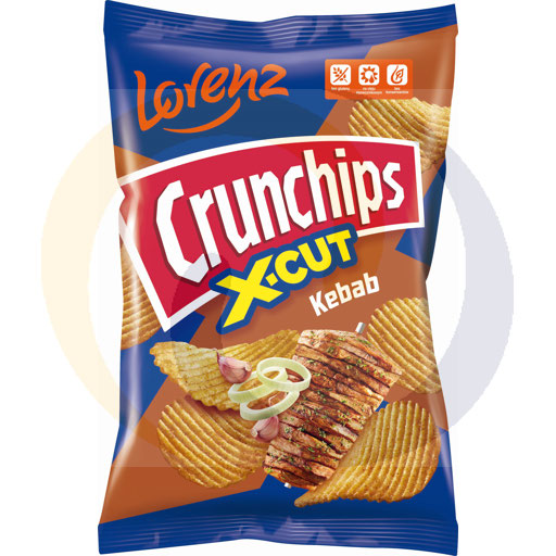 Lorenz Bahlsen Chipsy Crunchips X-Cut keb.z cebulką 140g/8szt Lorenz kod:5905187114715