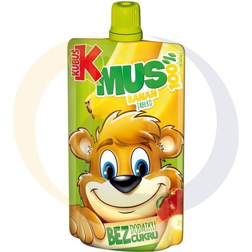 Kubuś mousse 100% with banana fruit 100g/12 pcs Maspex (2.46)