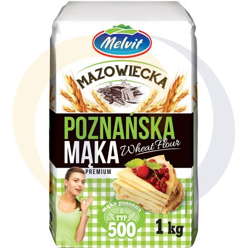 Mąka poznańska TYP 500 1,0kg/10szt Melvit (97.3387)