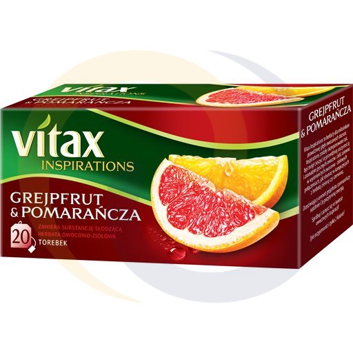 Vitax Herbata Inspirations grejpfrut pomara.20t*2g/12szt  kod:5900175431379