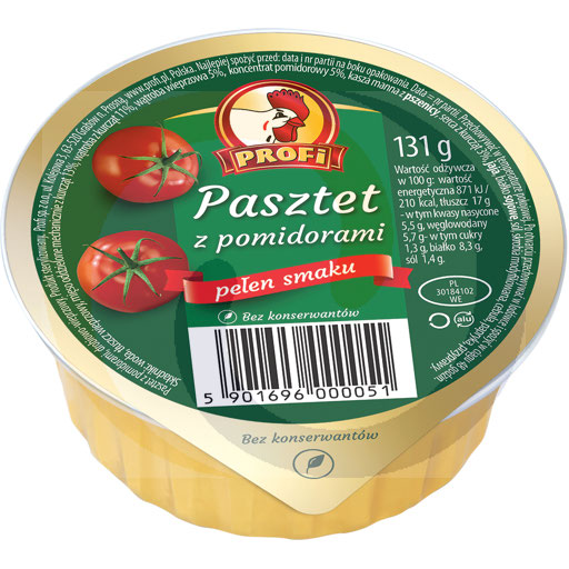 Große Dosenpastete mit Tomate 131g/24 Stück Profi (5.181)