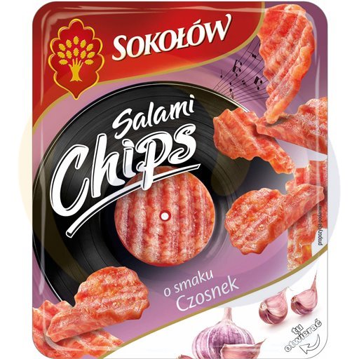 Sokołów Wędliny Salami chips o sm.czosnku 60g/11szt Sokołów kod:5905620011021