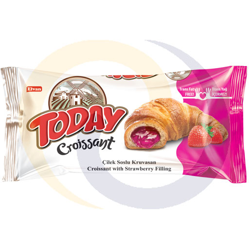 Rogal Croissant z nadz.truskawkowym 45g/80szt Elvan