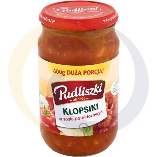 Klopsiki wieprz.w sosie pomid. 600g/4szt Pudliszki (99.1119.end)