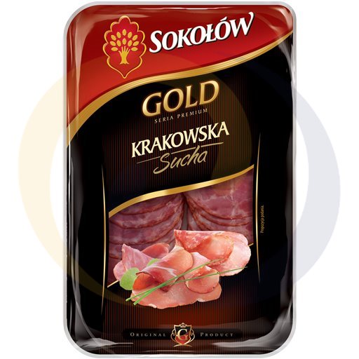 Sokołów Wędliny Kielbasa Krakowska Sucha plastry 100g/10szt Sokołów kod:5900562295119