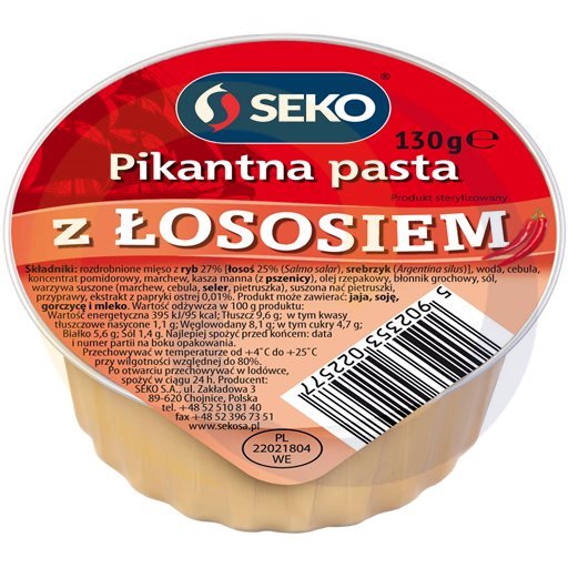 Seko Pikantna pasta z łososiem 130g/12szt  kod:5902353022577