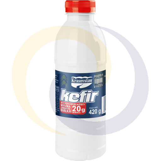 Kefir wysokobiałkowy butelka 420g/6szt OSM Krasnystaw (68.1652)