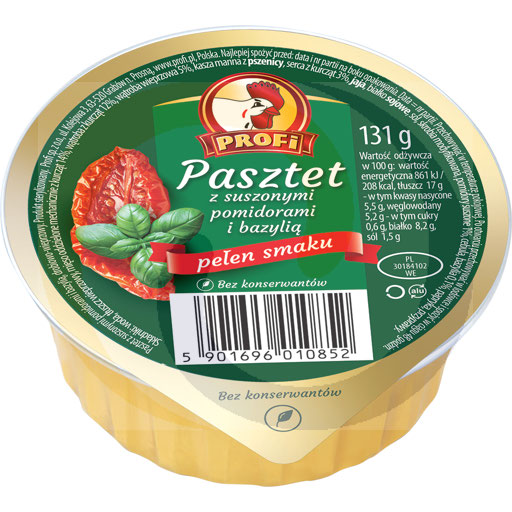 Pâté canned large with dried tomatoes 131g/24pcs Profi