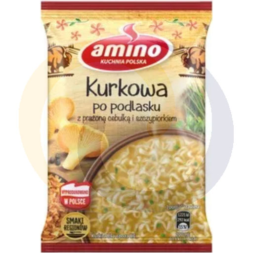 Zupa błysk.kurkowa z praż.ceb. i szczyp. 61g/22szt Amino (47.580)