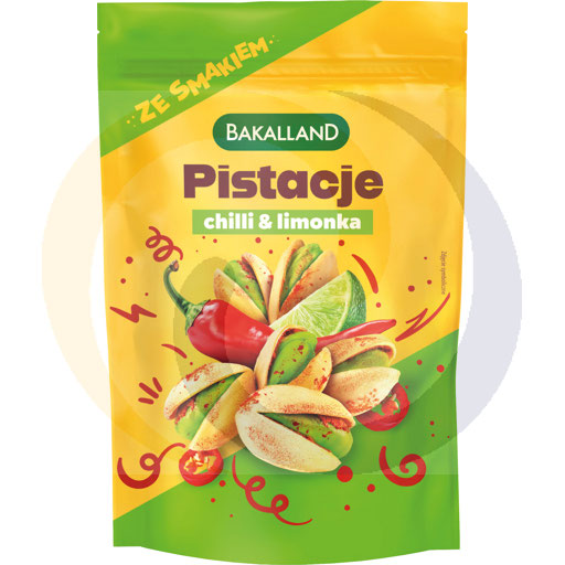 Pistacje prażone chilli & limonka 70g/15szt Bakalland