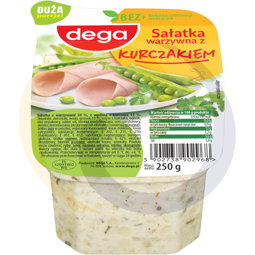 Sałatka warzywna z kurczakiem 250g/5szt Dega