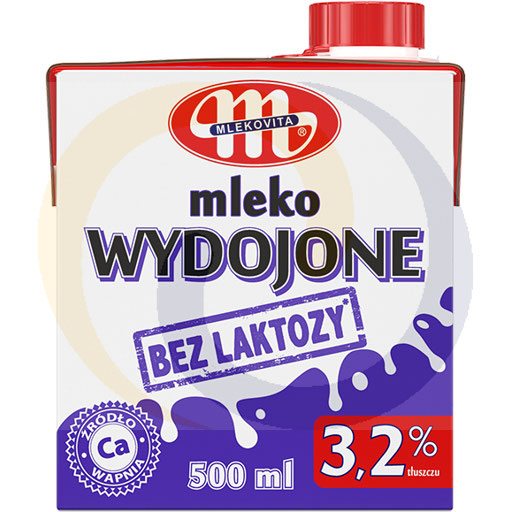 Mlekovita Mleko UHT 3,2% bez laktozy 0,5l/12szt  kod:5900512982502