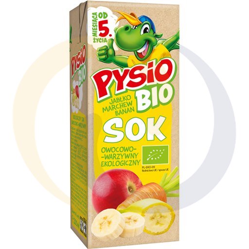 Fortuna Sok Pysio BIO jabłko-banan-march.kart 0,2l/24szt  kod:5901886032381