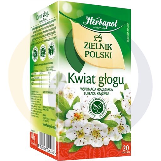 Herbapol Herbata Ziel.Polski Kwiat Głogu 20t*2,0g/12szt  kod:5900956006260