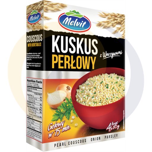 Kasza kuskus perłowa z warzywami 4*80g/6szt Melvit