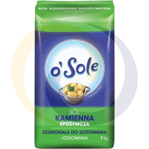 Sól kamienna jodowana o`Sole 1,0kg/10szt Cenos