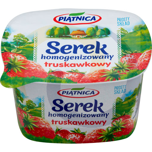 Strawberry homogeneous cheese 150g/12 pcs OSM Piątnica (73.1699)