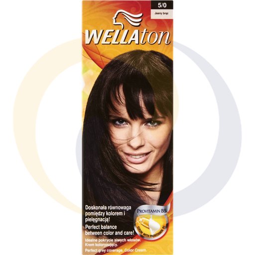 Procter & Gamble Chemia Farba do włosów Wellaton 5/0 Jasny brąz kod:4056800756827