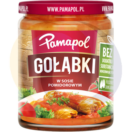 Stuffed cabbage rolls in tomato sauce. 500g/8pcs Pamapol