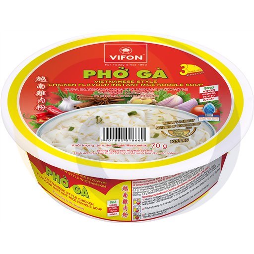 Tan-Viet Zupa PHO GA z klus.ryżow.kurczak miska 70g/6szt  kod:5901882018662
