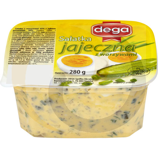 Sałatka jajeczna z warzywami 280g/5szt Dega (54.5032)