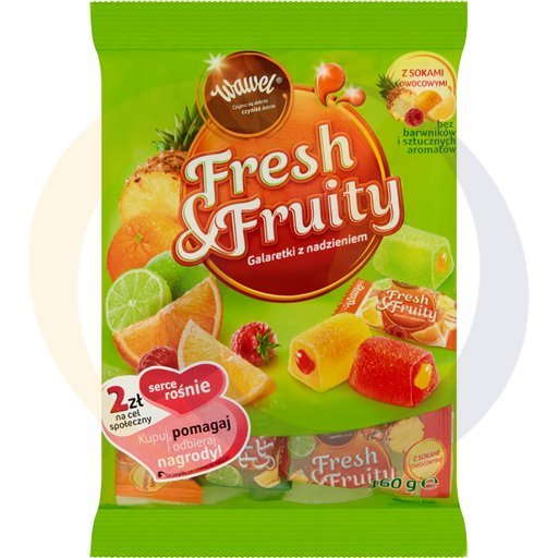 Wawel Galaretki Fresh&fruity torebka 160g/11szt  kod:5900102017867