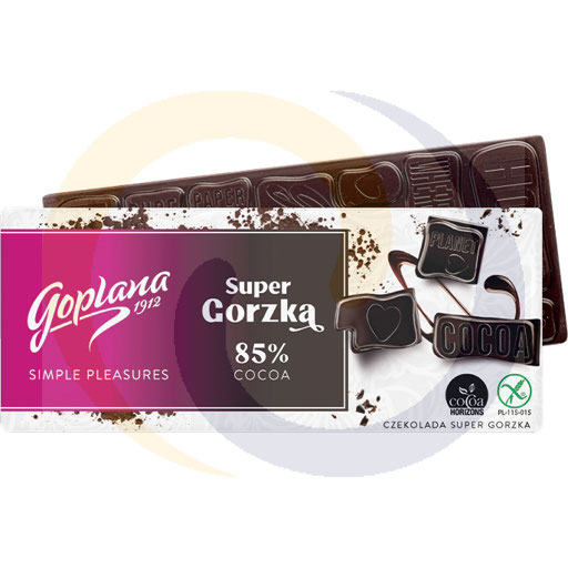 Jutrzenka Czekolada super gorzka 85% kakao 90g/19szt Goplana kod:5900189010836