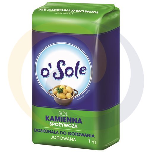 Sól kamienna jodowana o`Sole 1,0kg/12szt Cenos