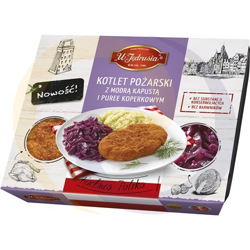 U Jędrusia Kotlet pożarski z modrą kap.i pure 400g/5szt  kod:5901398076781