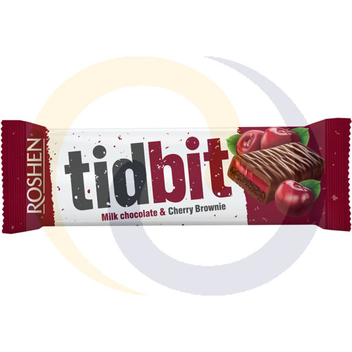 Baton Tidbit cherry brownie 50g/28szt Roshen