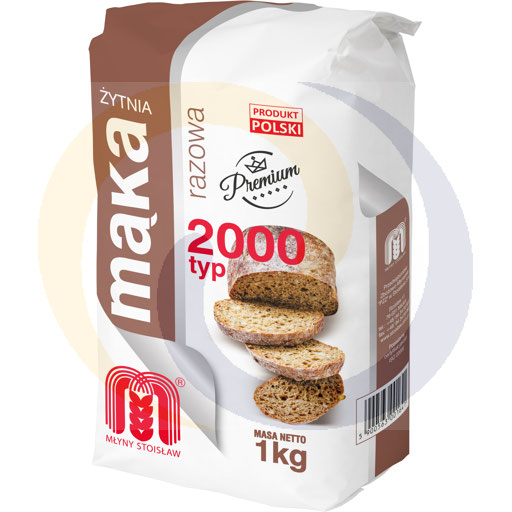 Mąka żytnia razowa typ 2000 1,0kg/10szt Stoisław (65.2544)