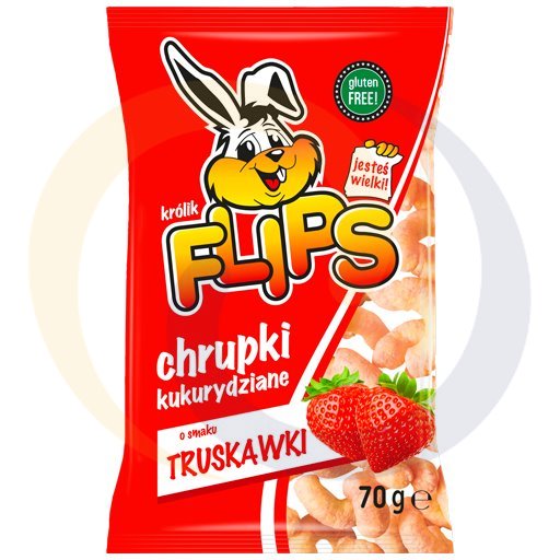 Sante Flipsy Chrupki kukurydziane truskawkowe Flips 70g/15szt Sante kod:5901151002460