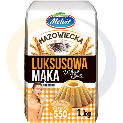 Mąka luksusowa TYP 550 1,0kg/10szt Melvit (76.2667)