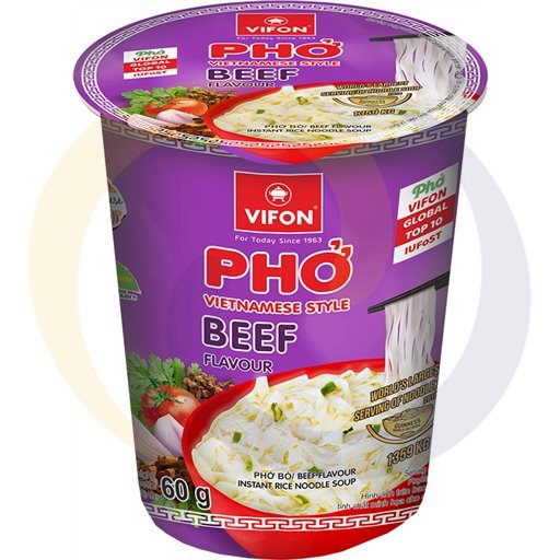 Tan-Viet Zupa PHO GA z klus.ryżow.wołowin.kubek 60g/8szt  kod:5901882018624