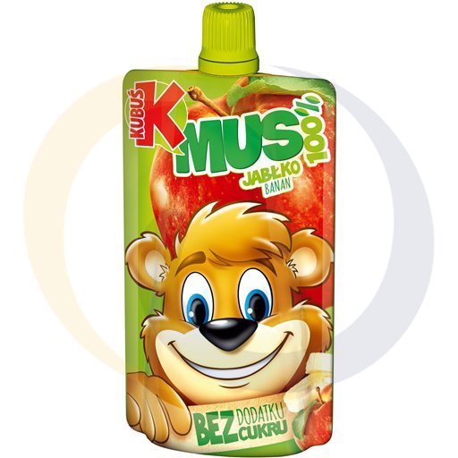 Kubuś-Mousse 100% mit Apfelfrucht 100g/12 Stück Maspex (3,88)