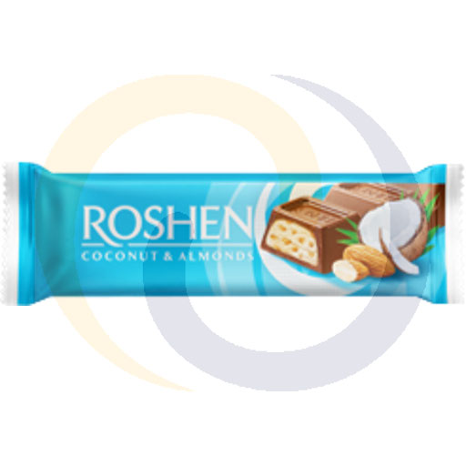 Chocolate bar with added flavor coconut almond 29g/30pcs/6dis Roshen