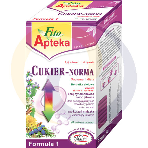 Herbata Fito Apteka Cukier Norma 20t/10szt Malwa (47.4381)