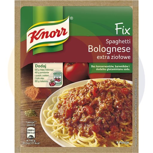 Knorr Fix Bolognese Extra Ziołowy 48g/21szt  kod:8712100555558
