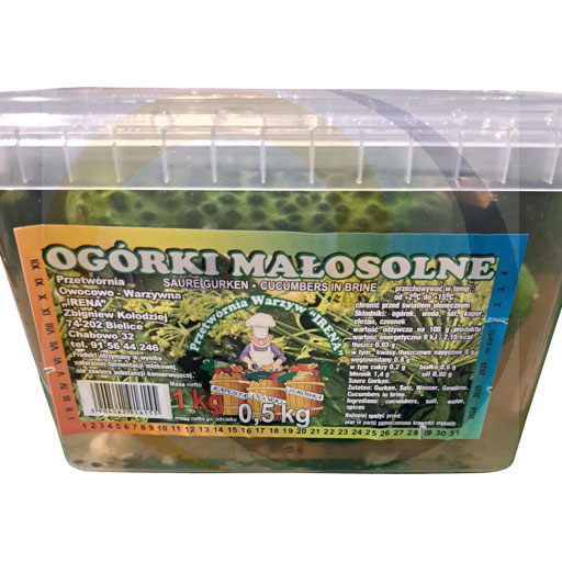 Ogórek małosolny 500g pudełko PW Irena