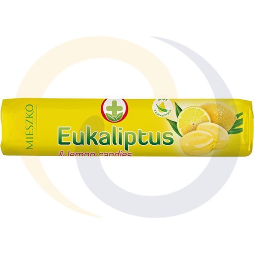 Mieszko Dropsy eukaliptus lemon 32g/24szt/10dis  kod:5900353503492