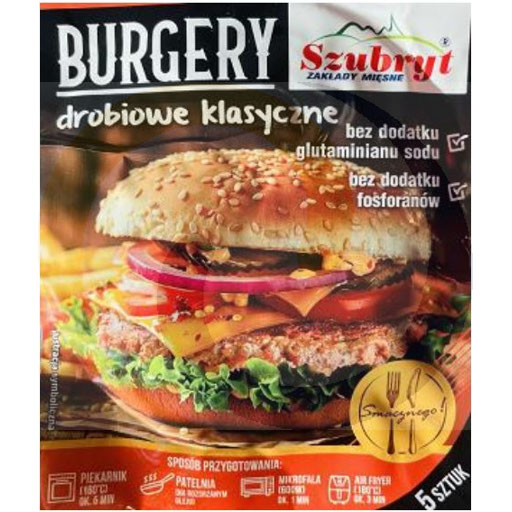 Burgery drobiowe klasyczne 350g/8szt Szubryt