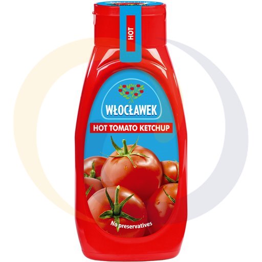 Ketchup pikantny niebieski plastik 480g/12sz E Włocławek