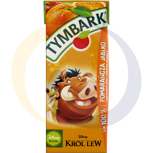 Sok 100% pomarańcza jabłko karton 0,2l/27szt Tymbark